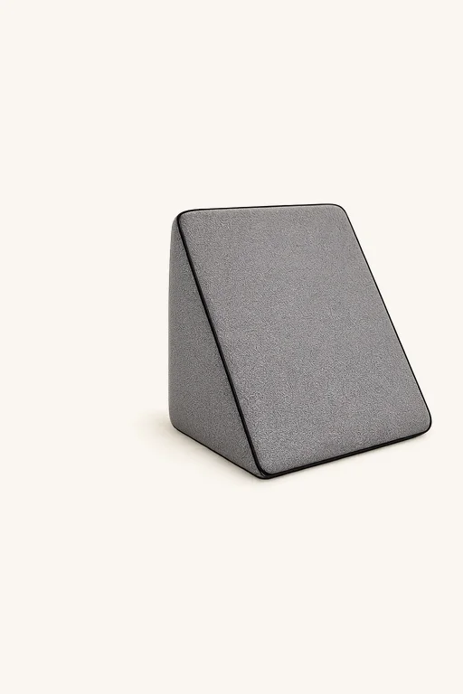 Orthopedic wedge pillow with grey melange fabric cover